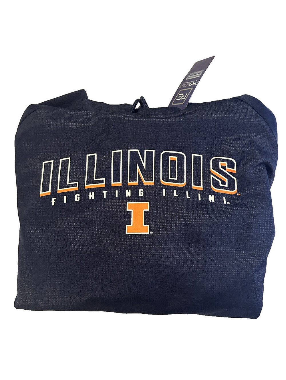 Illinois Fighting Illini Sweatshirt Pro Edge Adult Blue Hoodie Size XL